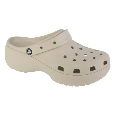 Béžové dámské nazouváky Crocs Classic Platform Clog 206750-2Y2