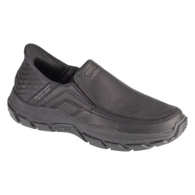 Černé pánské kožené tenisky Skechers Slip-Ins Respected - Elgin 204810-BBK