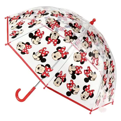 Minnie Mouse průhledný červený deštník