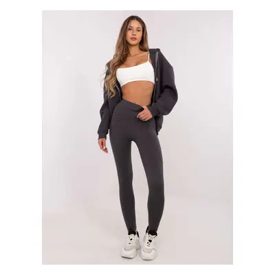 Tmavě šedé dámské tvarující legíny s push-up efektem NM-LG-NOU009.39-dark grey