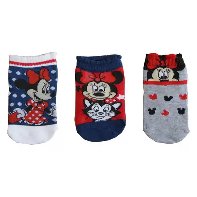 Dívčí set ponožek Minnie Mouse - bílá/modrá/šedá