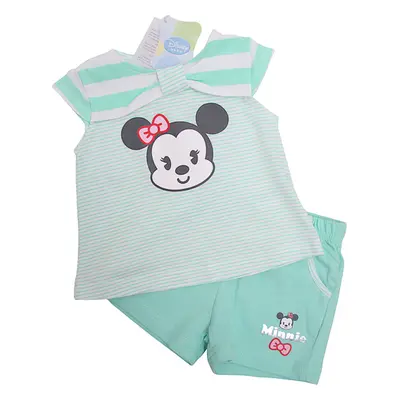 Minnie letní zelený baby set s mašlí