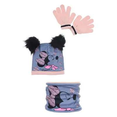 Modrý set s bambulkami Minnie Mouse