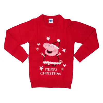 Červený vánoční svetr Peppa Pig