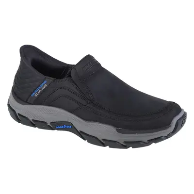 Černá kožená obuv Skechers Respected - Elgin Slip-ins 204810-BLK