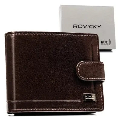 Rovicky Tmavě hnědá pánská peněženka s RFID L261 CPR-022L-BAR