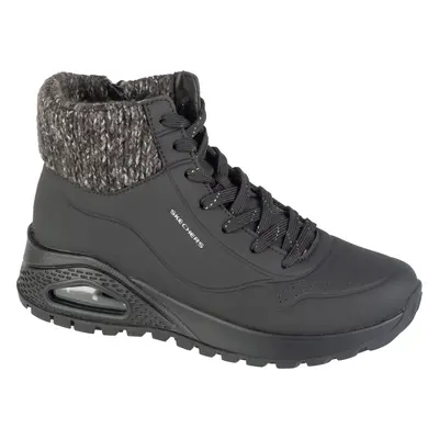 Černé dámské zimní kotníkové tenisky Skechers Uno Rugged - Darling 167988-BLK