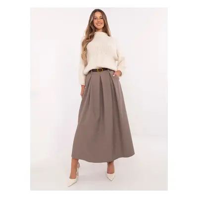 Béžová dámská maxi sukně s páskem DHJ-SD-19720.83-beige