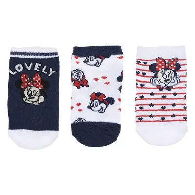 Trojbalení ponožek Disney Baby Minnie Mouse - modrá/bílá/červenásocks set