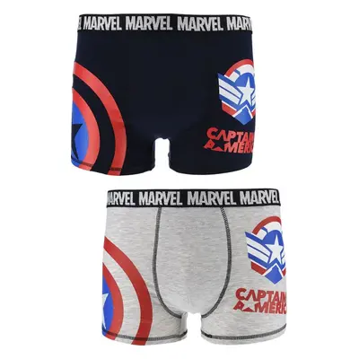 Set pánských boxerek Captain America - modrá/šedá