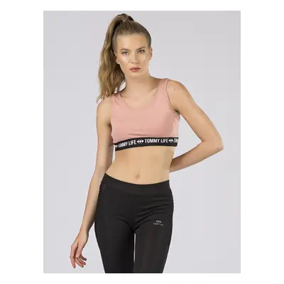 TOMMY LIFE Růžová sportovní podprsenka 298-TP-TL-97104.52-dark pink