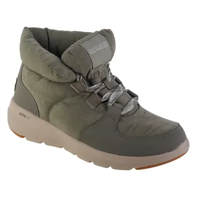 Khaki dámské zimní kotníkové boty Skechers Glacial Ultra - Trend Up 144194-OLV