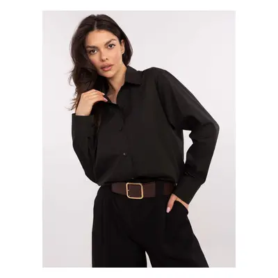 Černá dámská asymetrická košile LK-KS-509504.86-black