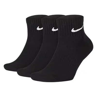 Černé kotníkové ponožky Nike Everyday Cush Ankle 3-Pack Socks SX7667-010