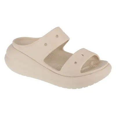 Béžové nazouváky na platformě Crocs Classic Crush Sandal 207670-2Y2