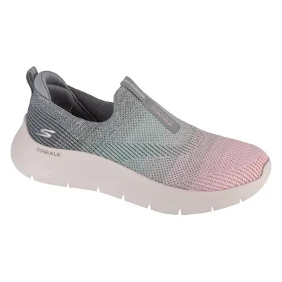 Šedo-růžové dámské slip-on tenisky Skechers Go Walk Flex - Cali Sunset 124827-GYMT