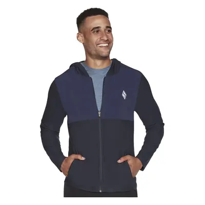 Tmavě modrá pánská mikina Skechers Ultra Go Lite Full Zip Hoodie MJA268-NVY