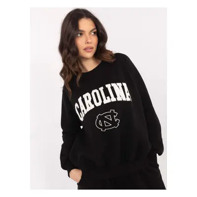 Černá dámská oversize mikina bez kapuce EM-BL-857-1.92P-black