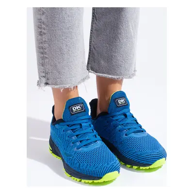 MODRÉ TEXTILNÍ SNEAKERSY VB16851BL/LIME