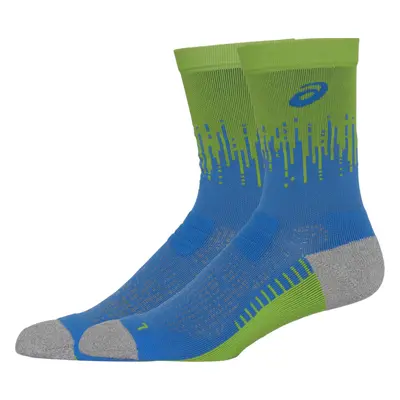 Zeleno-modré vysoké sportovní ponožky ASICS Performance Run Sock Crew 3013A977-400