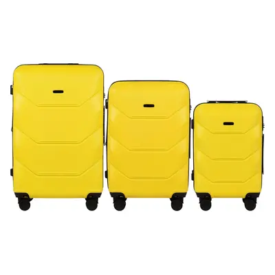 Žlutá sada cestovních kufrů Peacock 148, Luggage 3 sets (L,M,S) Wings, Yellow