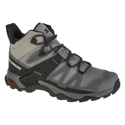 Světle šedé pánské kotníkové outdoorové boty Salomon X Ultra 4 Mid GTX 474542