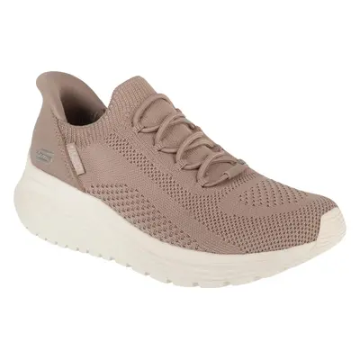 Béžové taupe dámské tenisky Skechers Slip-Ins: Bobs Sparrow 2.0 - Lucky Run 117620-TPE