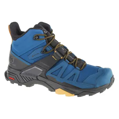 Modré pánské kotníkové outdoorové boty Salomon X Ultra 4 Mid GTX 416245