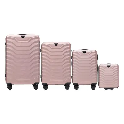 Rosegold 4dílná PEAFOWL PEA01, Set of 4 suitcases (L,M,S,XXS) Wings, Rose Gold