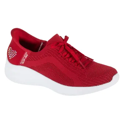 Červené dámské tenisky zdobené kamínky Skechers Slip-Ins: Ultra Flex 3.0 - Heart Me 150177-RED