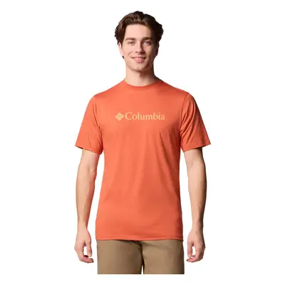 Oranžové pánské tričko s krátkým rukávem Columbia CSC Basic Logo SS Tee 1680053851