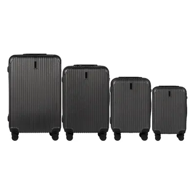 Tmavě šedá sada 4 kufrů TR059, Luggage 4 sets (L,M,S,XS) Wings, Dark Grey