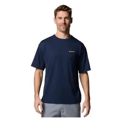 Tmavě modré pánské tričko s potiskem Columbia Cedar Trail Back Graphic Tee 2120381464