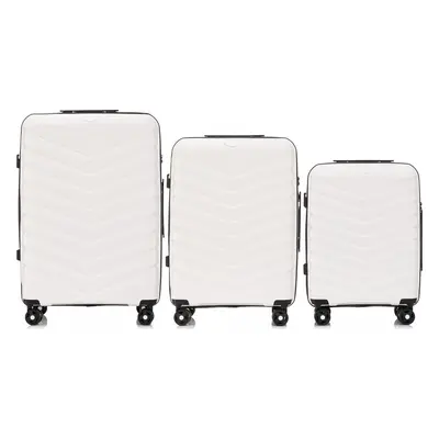 Bílá sada tří kufrů Phinx PHX01-3, Set of 3 Wings POLIPROPYLEN suitcases L,M,S White