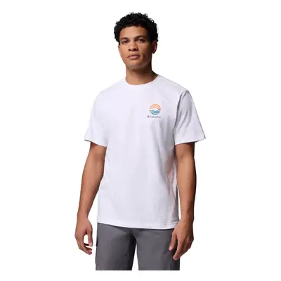 Bílé pánské tričko s potiskem Columbia Kettle River Outdoor Tee 2120411101