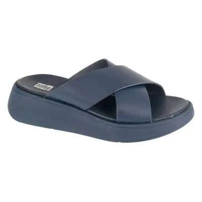 Tmavě modré pantofle na platformě FitFlop F-Mode Flatform FW5-399