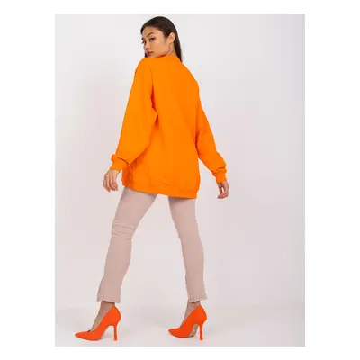 Oranžová mikina Twist se stojáčkem -RV-BL-5185.79P-orange