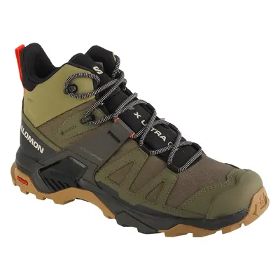 Tmavě zelené pánské kotníkové outdoorové boty Salomon X Ultra 4 Mid GTX 417398