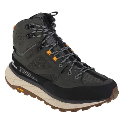 Tmavě zelené kotníkové turistické boty Jack Wolfskin Terraquest Texapore Mid M 4056381-4143