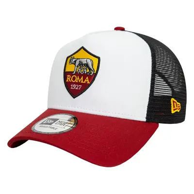 Bílo-černo-červená pánská kšiltovka New Era E-Frame AS Roma Core Trucker Cap 60572400