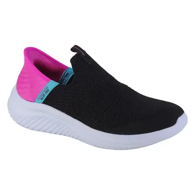 Černo-růžové dívčí slip ony Skechers Ultra Flex 3.0 - Fresh Time 303800L-BKPK