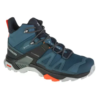 Tmavě modré pánské kotníkové outdoorové boty Salomon X Ultra 4 Mid GTX 473526