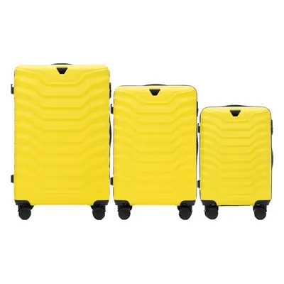 Žlutá 3dílná PEAFOWL PEA01, Set of 3 suitcases (L,M,S) Wings, Yellow