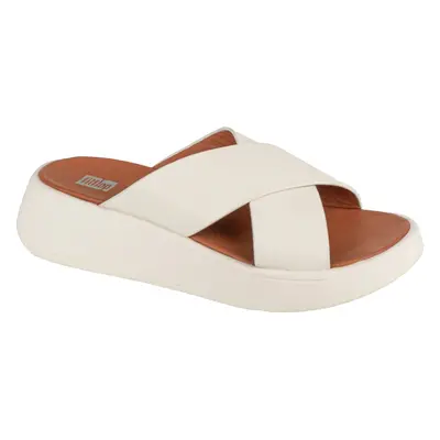 Bílé pantofle na platformě FitFlop F-Mode Flatform FW5-477