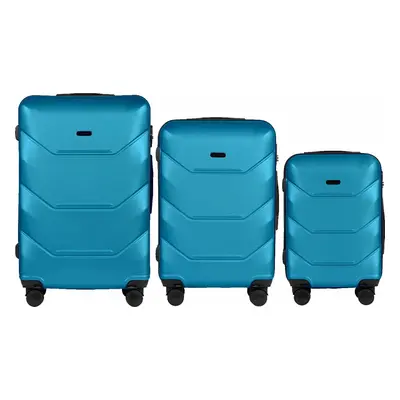 Modrá sada cestovních kufrů PEACOCK 149, Luggage 3 sets (L,M,S) Wings, Titan Blue