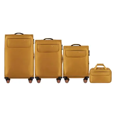 Hořčicová sada cestovních kufrů a příručního zavazadla TRN01 Set of 3 suitcases (L,M,S) Wings, Y