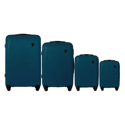 Tmavě modrá sada čtyř cestovních kufrů 0125, Luggage 4 sets (L,M,S,XS) Wings, Dark Blue