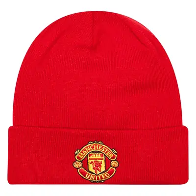 Červená pánská čepice New Era Core Cuff Beanie Manchester United FC Hat 11213213