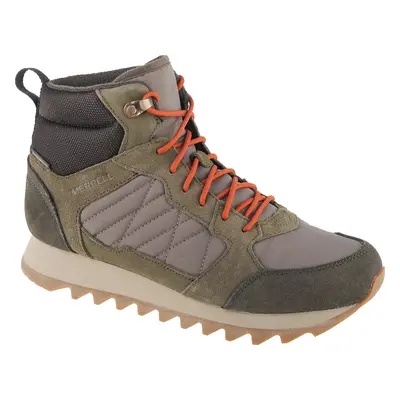 Zeleno-šedé pánské kotníkové boty Merrell Alpine Sneaker Mid PLR WP 2 J004291