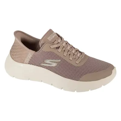 Béžové taupe dámské sportovní tenisky Skechers Slip-Ins: GO WALK Flex - Grand Entry 124836-TPE